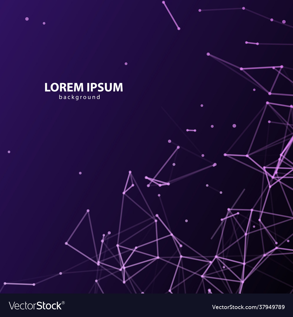 Abstract plexus violet square background