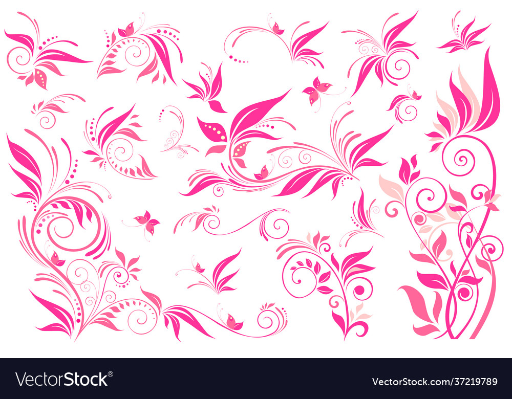 Beautiful floral elements