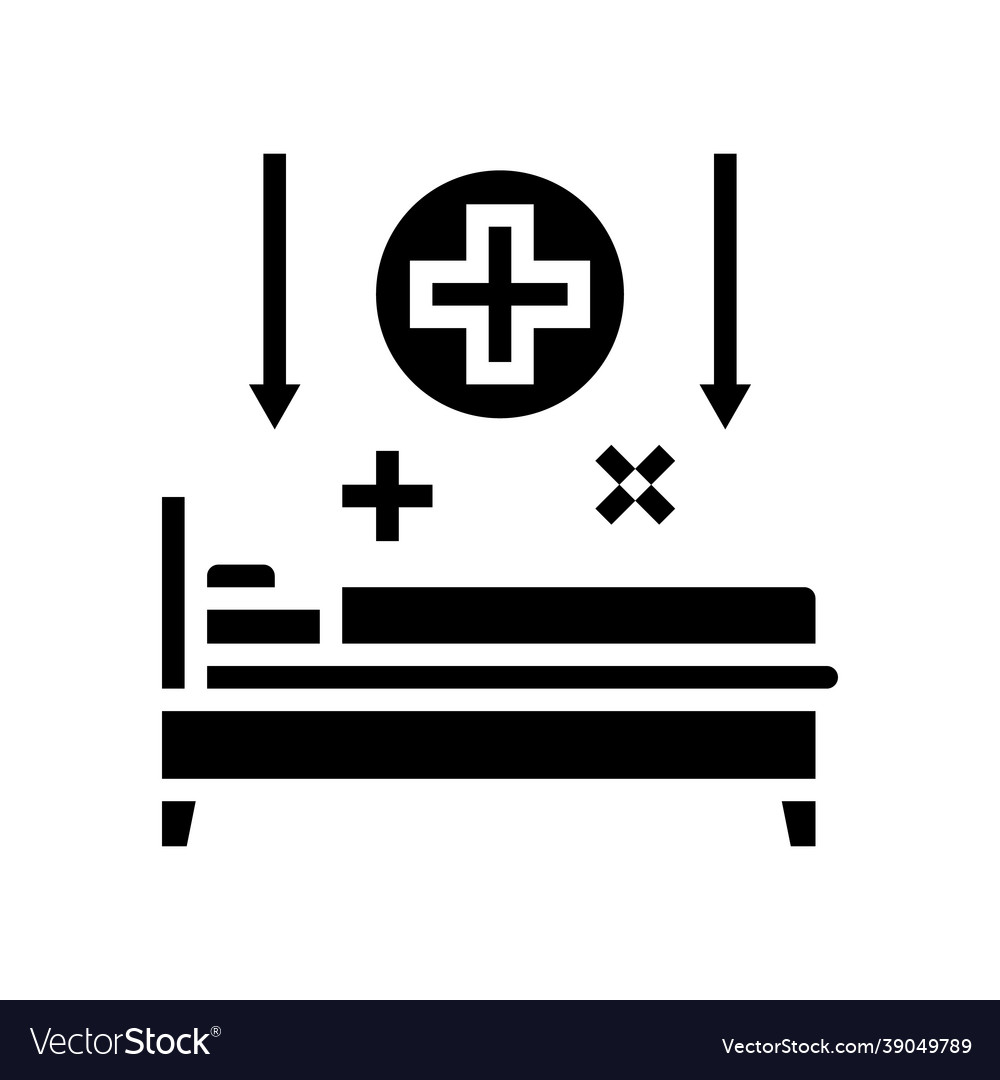 Bed rest hepatitis glyph icon