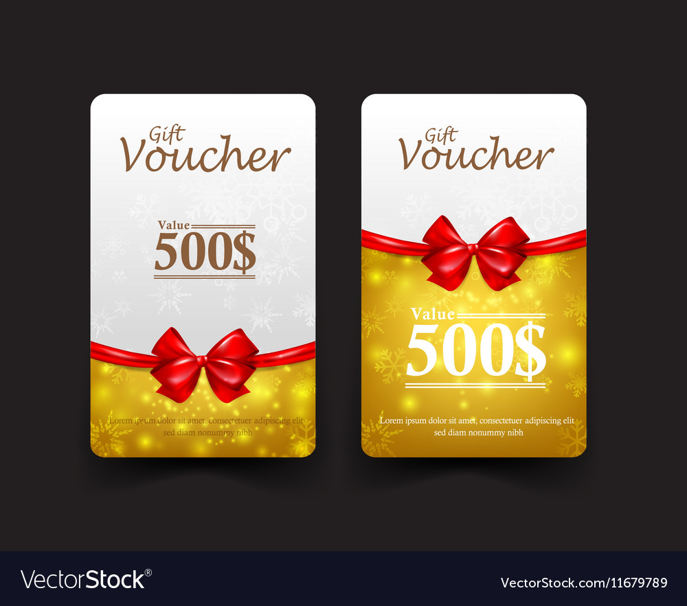 Collection of christmas gift voucher tag banner