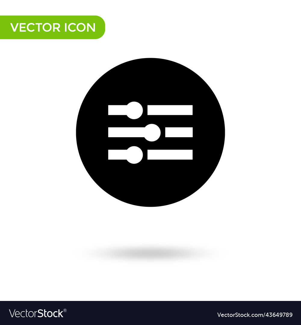 Control panel slide equalizer icon minimal