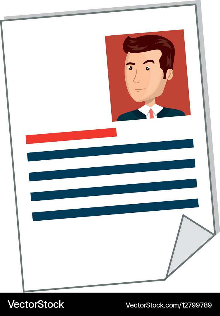 Curriculum vitae document icon Royalty Free Vector Image