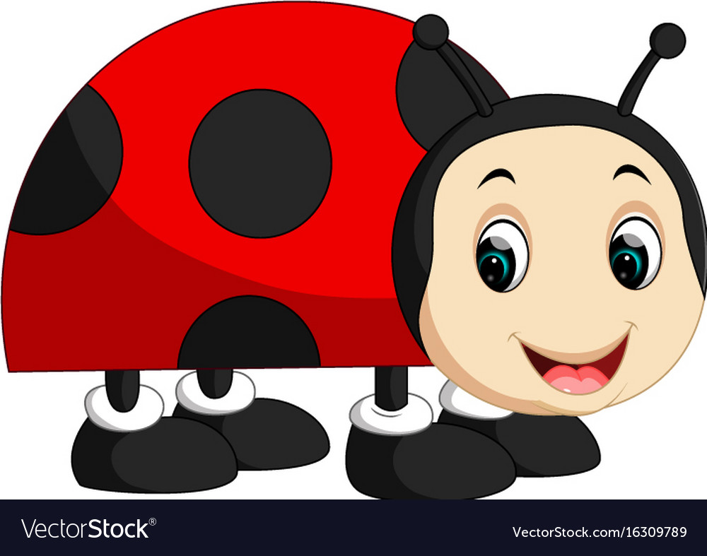 Cute Ladybug Cartoon Royalty Free Vector Image