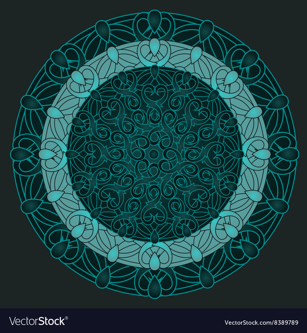 Decorative design element with a circular