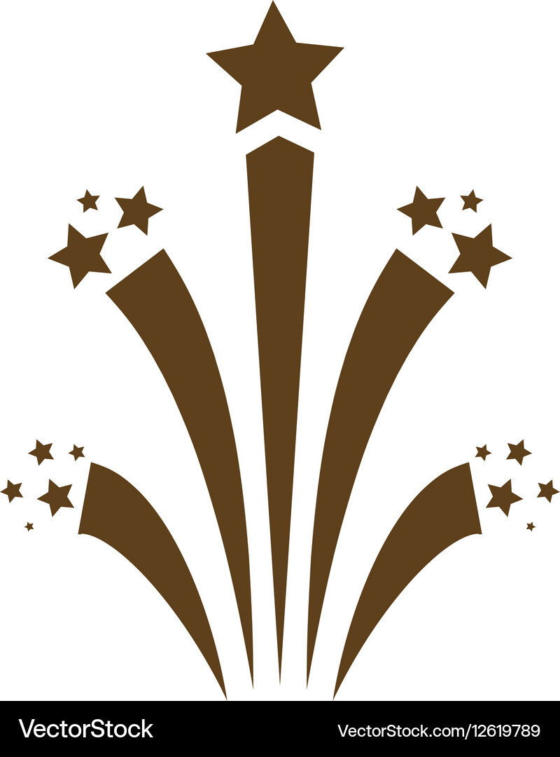 Flat firework icon Royalty Free Vector Image - VectorStock