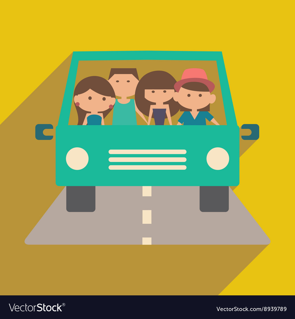 Flat with shadow icon and mobile application
