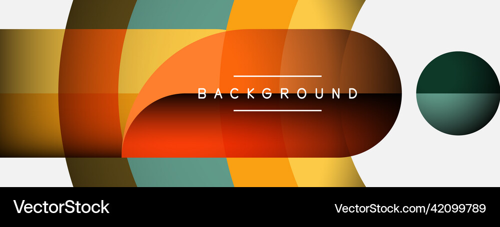 Geometric abstract background round shapes Vector Image