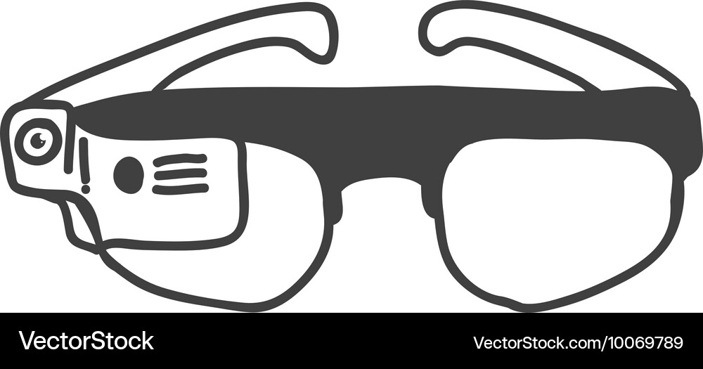 Glasses icon wearable technology design Royalty Free Vector