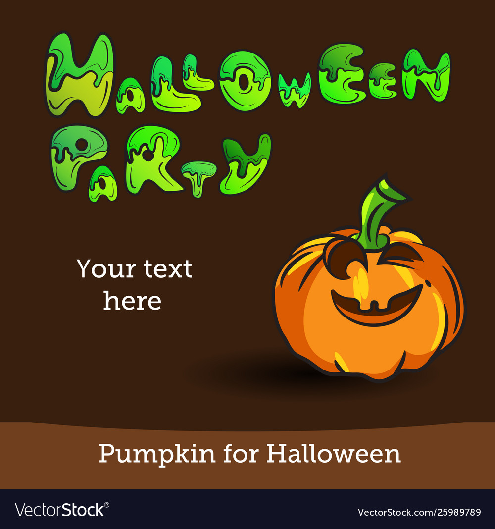 Halloween Party Hintergrund mit Kürbis Vector Image Halloween Party Hintergrund mit Kürbis