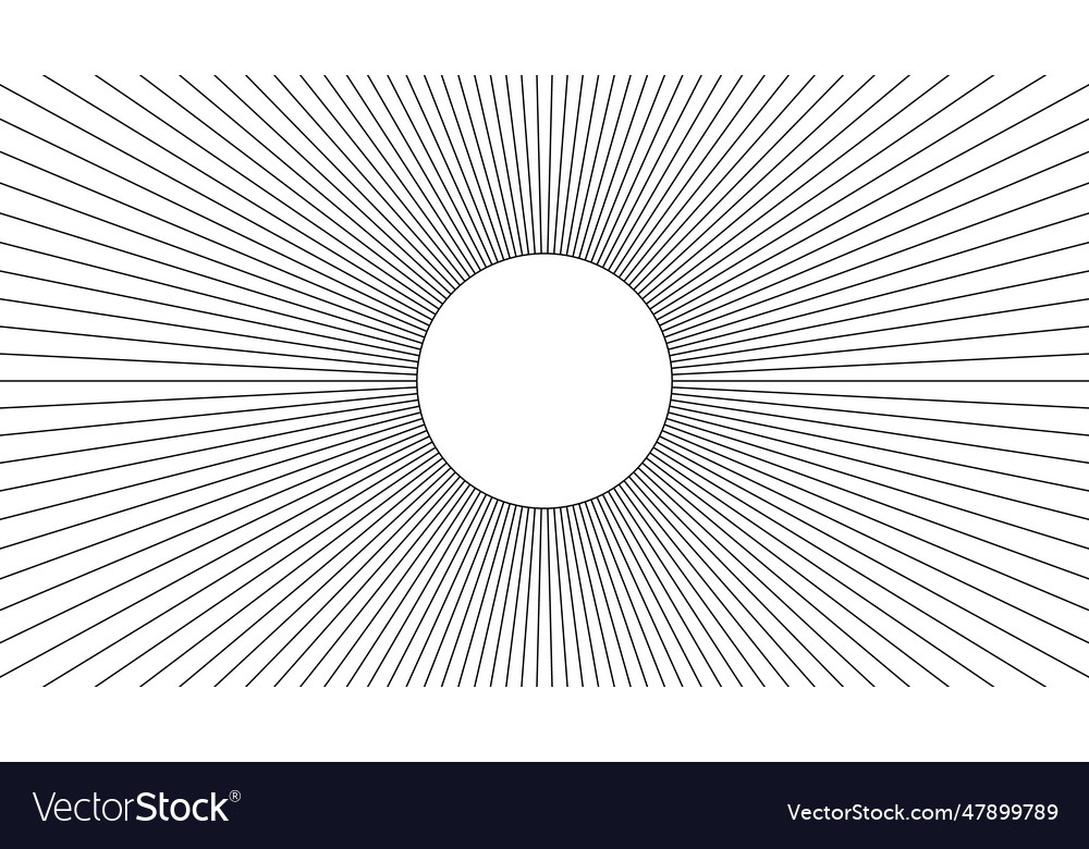 Modern circular black stripe pattern