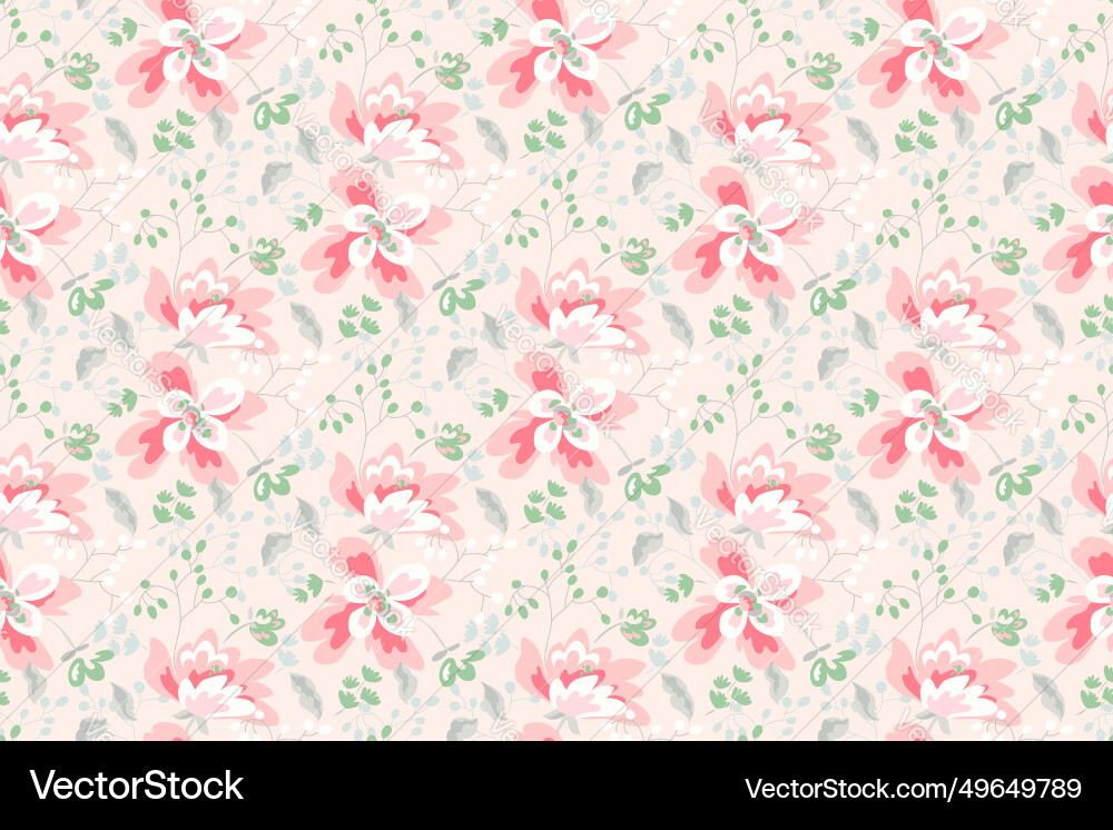 Pattern with pretty small flowers little floral Vector Image