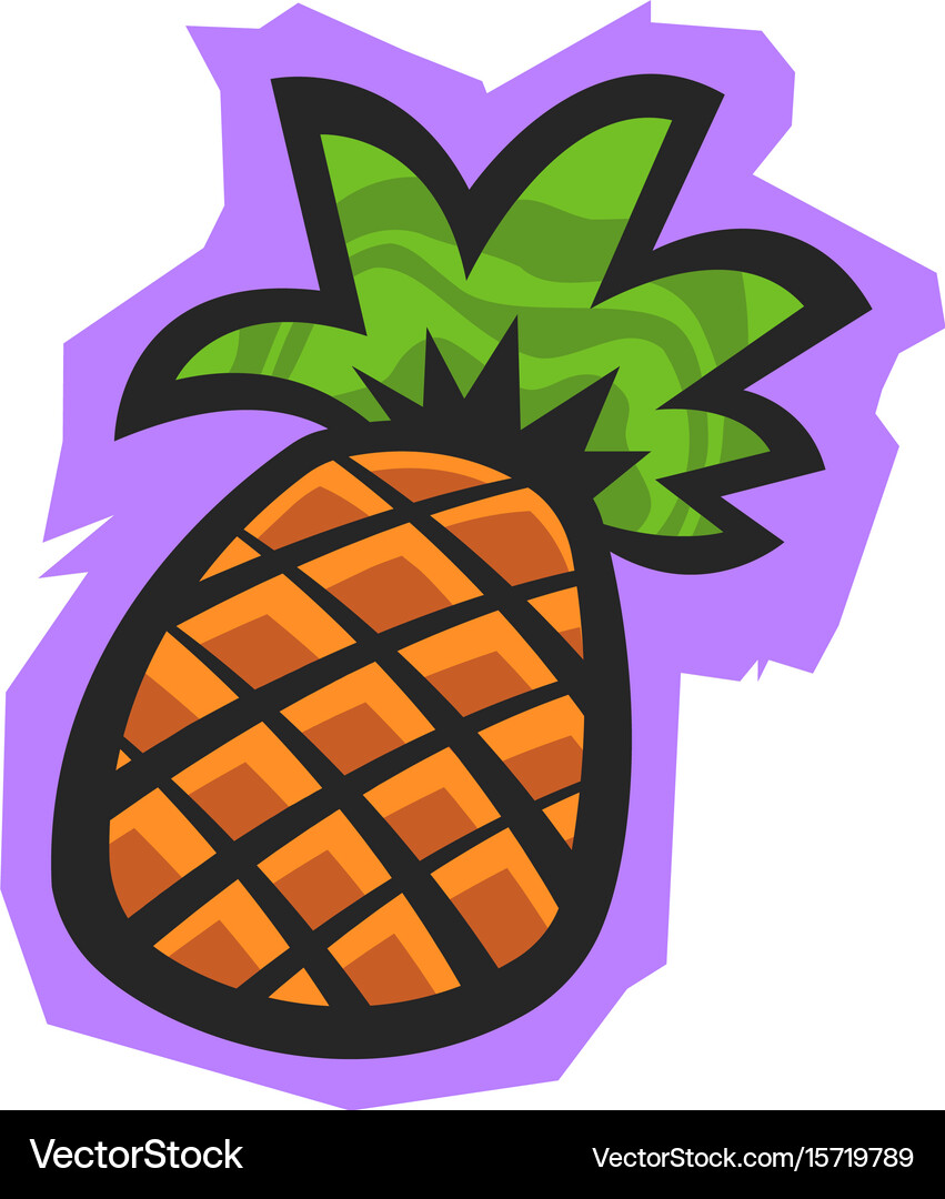 Pineapple fruit Royalty Free Vector Image - VectorStock