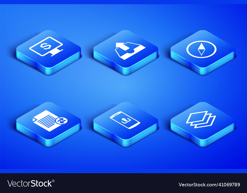 Set layers monitor with dollar smartphone upload Vector Image Set layers monitor with dollar smartphone upload