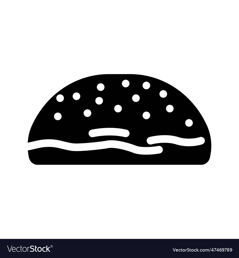 Spinach bun food meal glyph icon