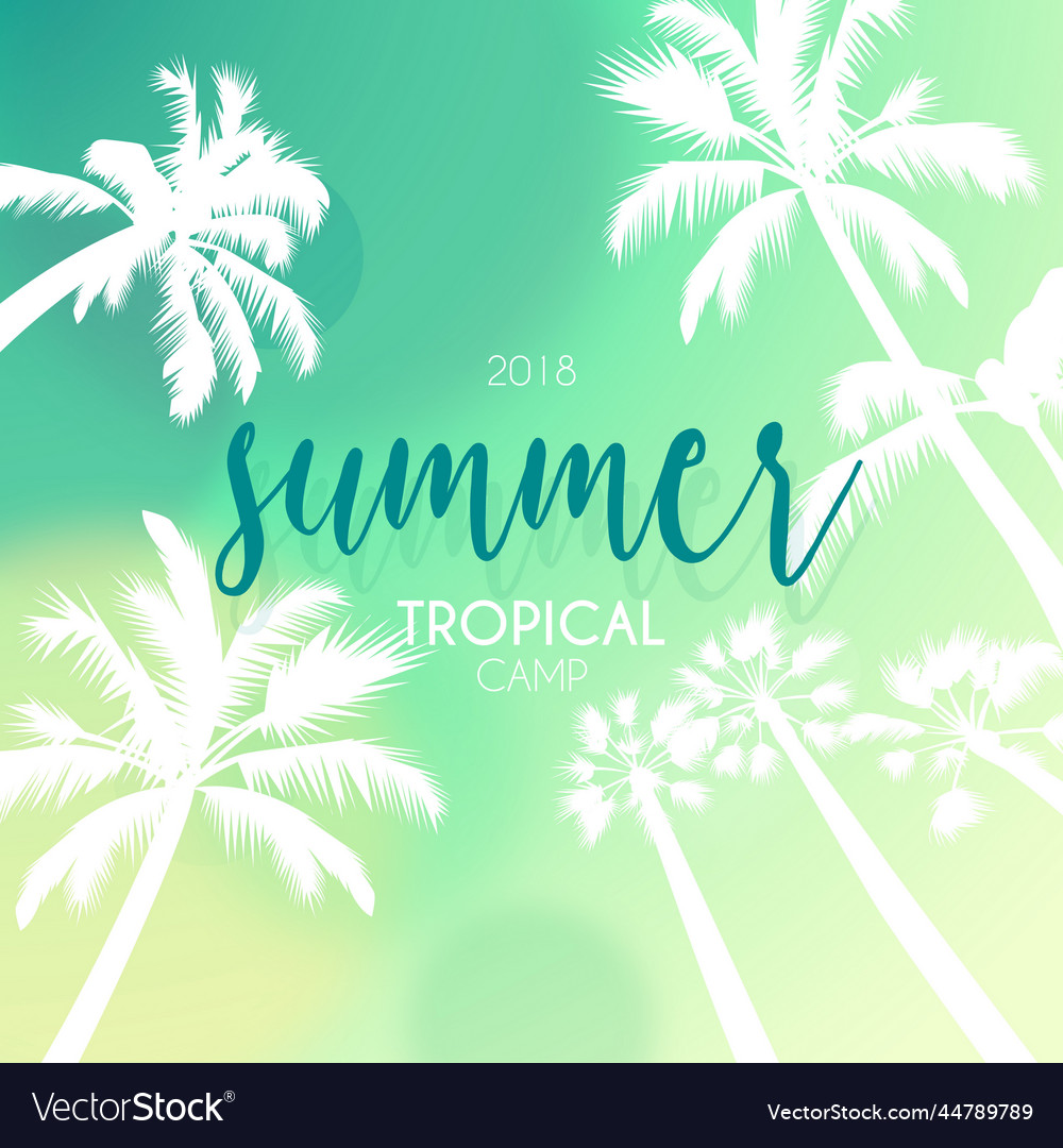 Tropical landscape with palm trees design