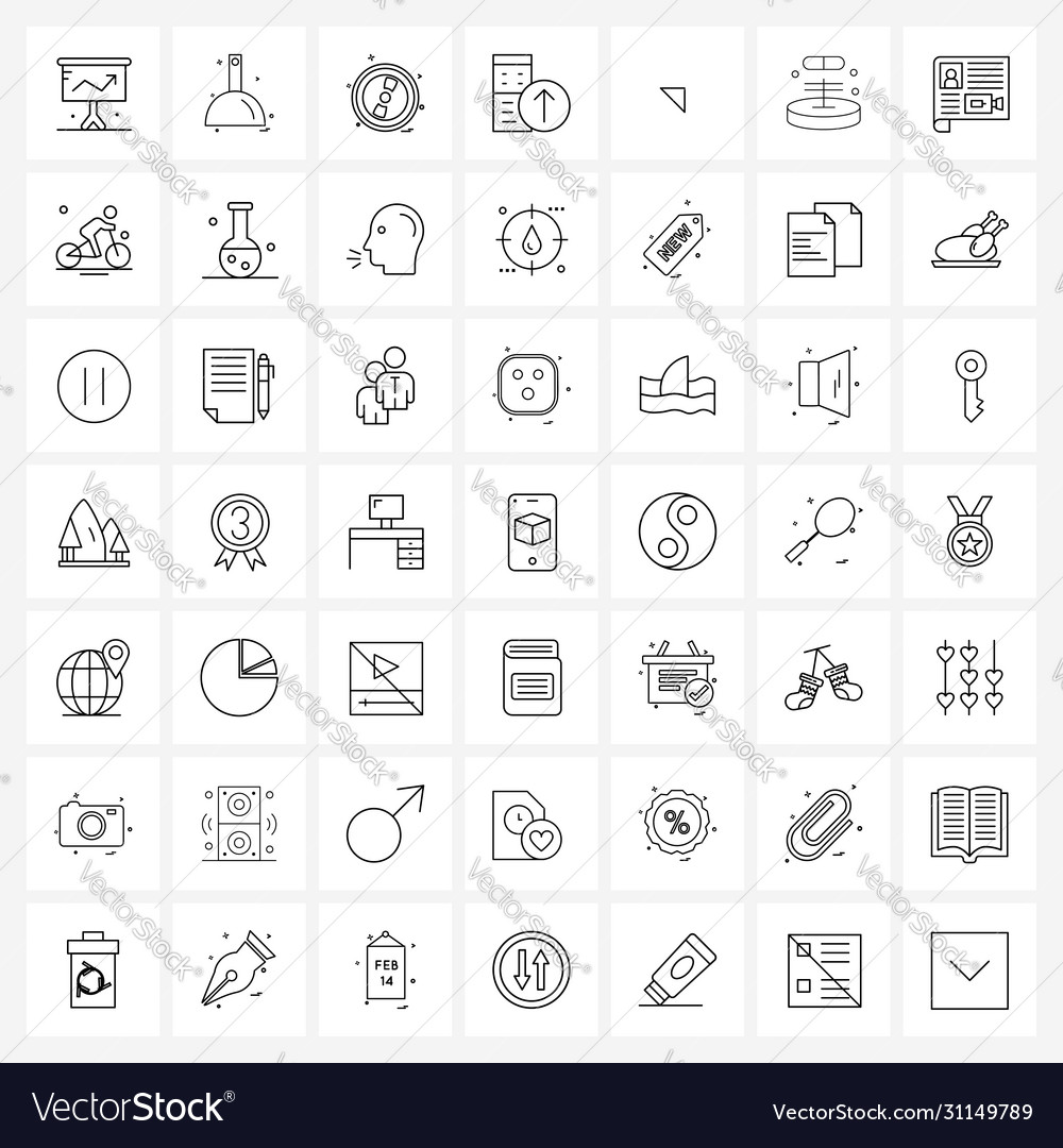 Ui set 49 basic line icons up arrow cap
