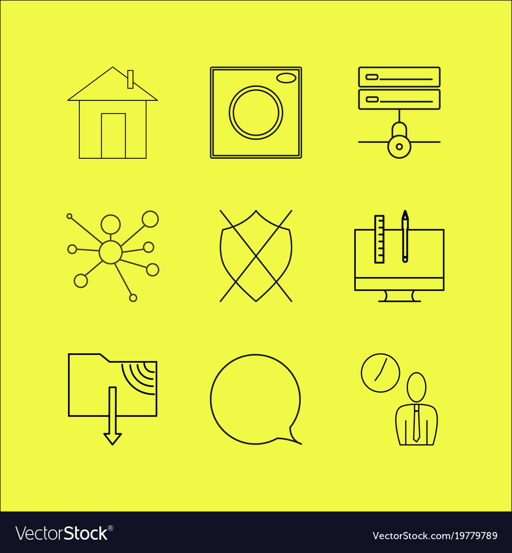 Web linear icon set simple outline icons