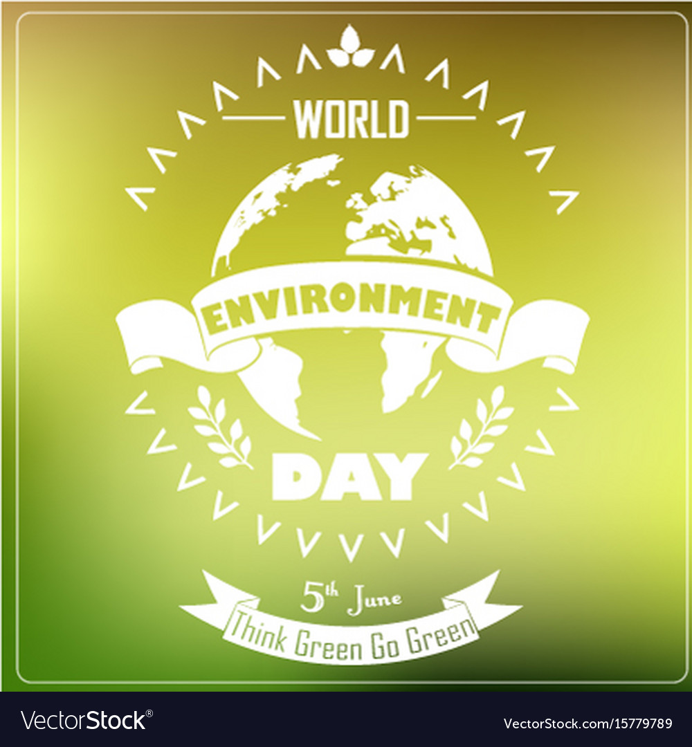 World environment day background with shape typogr