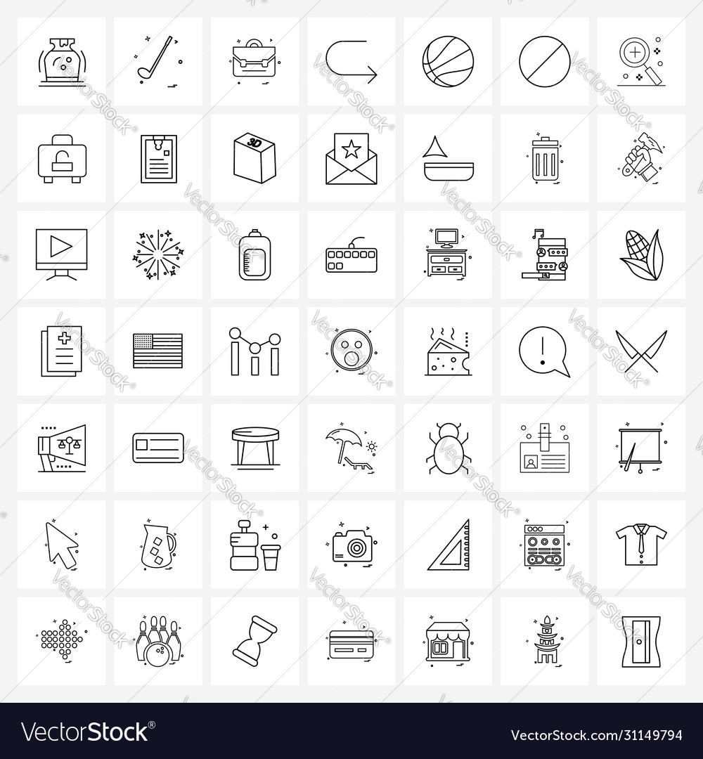 49 universal line icons for web and mobile send