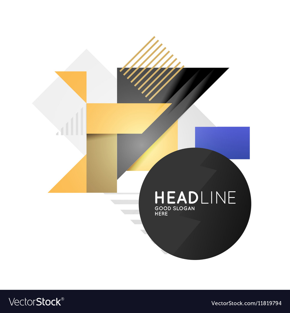 Abstract banner with geometric pattern triangles