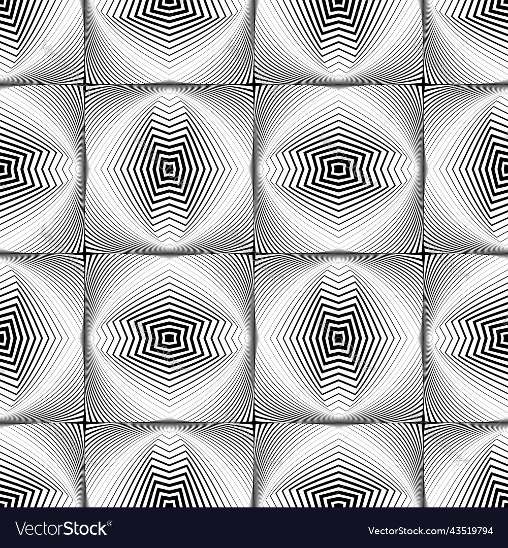 Abstract Op Art Checkered Pattern