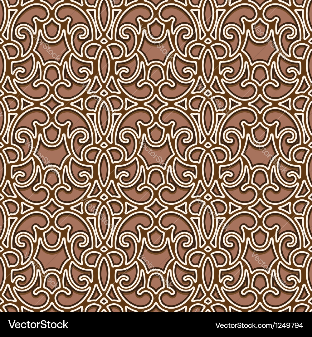 Abstract seamless pattern ornamental lattice text Vector Image