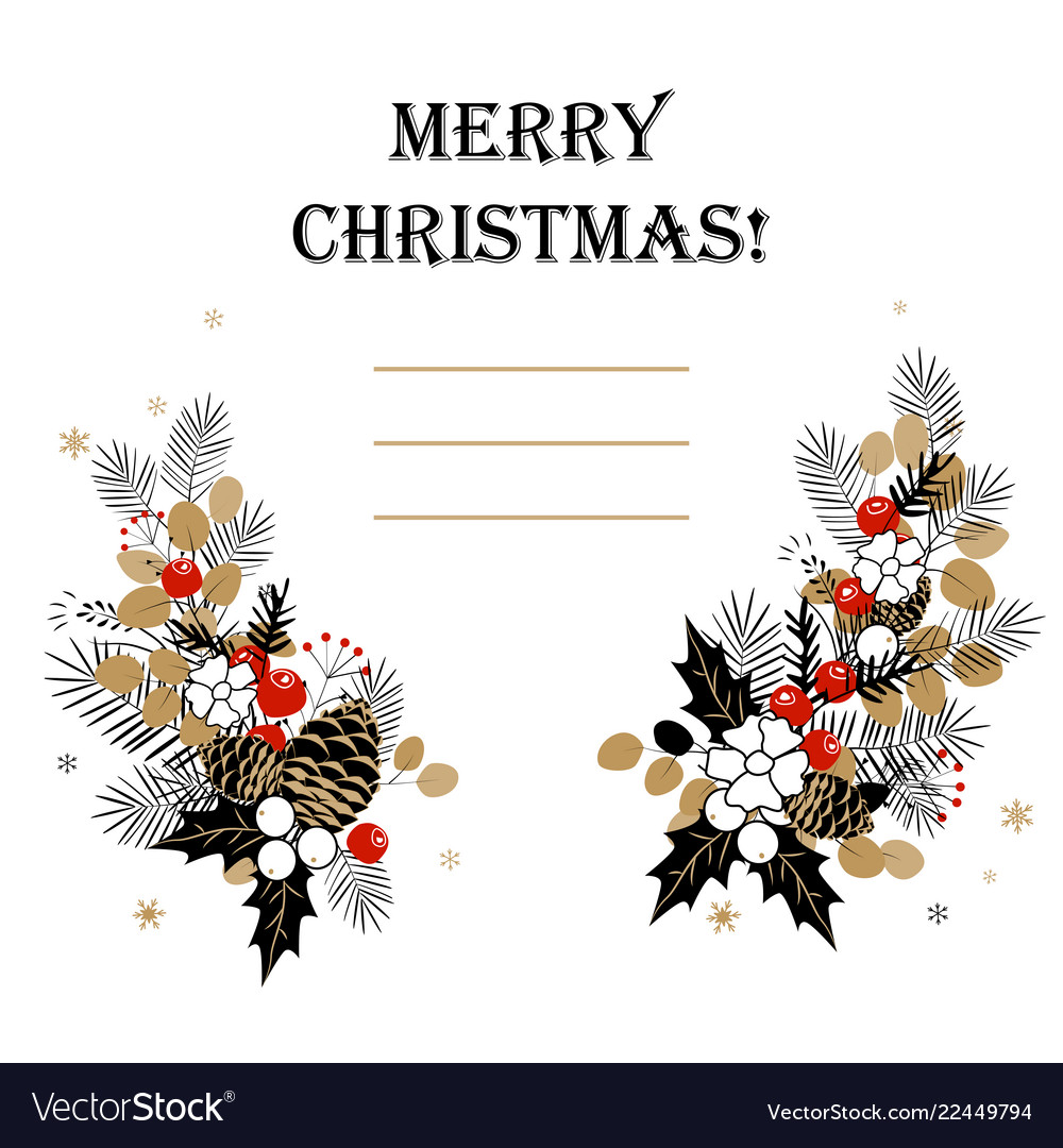 Christmas background frame made of fir vector image Christmas background frame made of fir