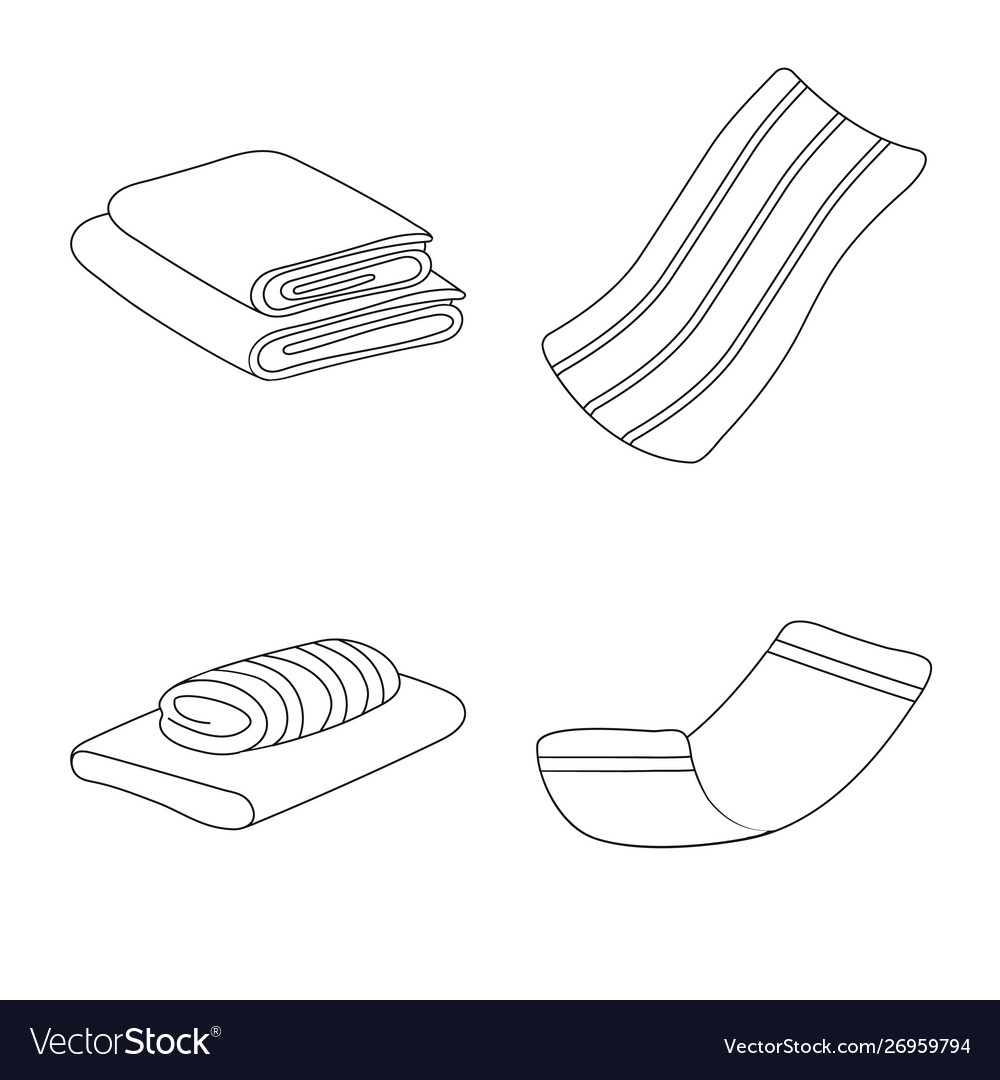 Isolated object fabric and hygiene symbol set