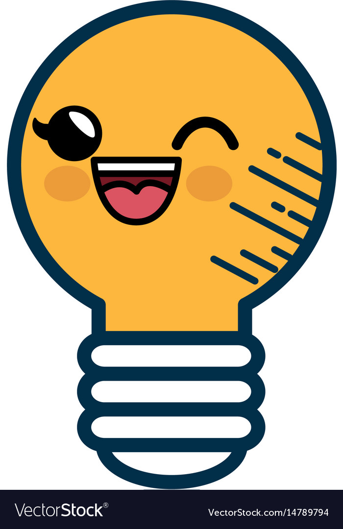 Kawaii bulb icon