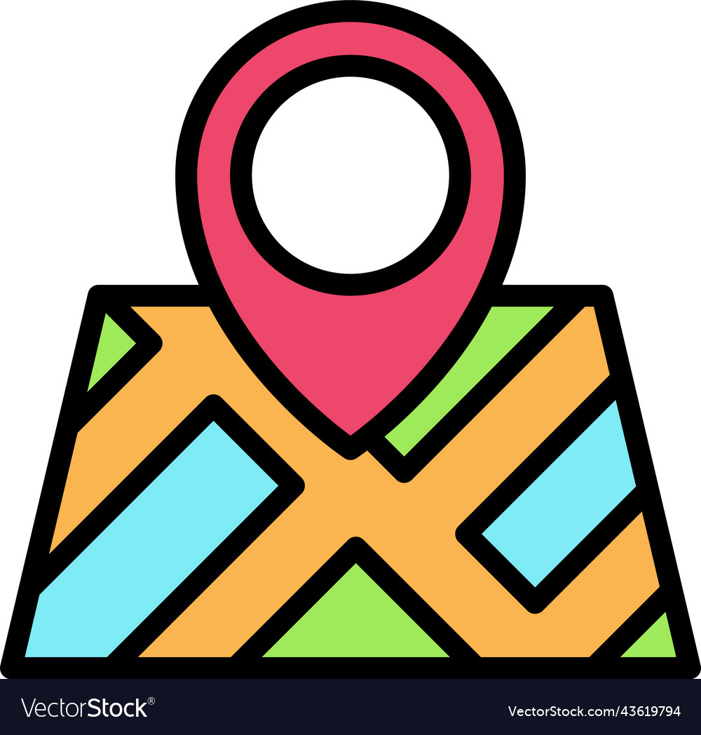 Map pin icon location and navigation