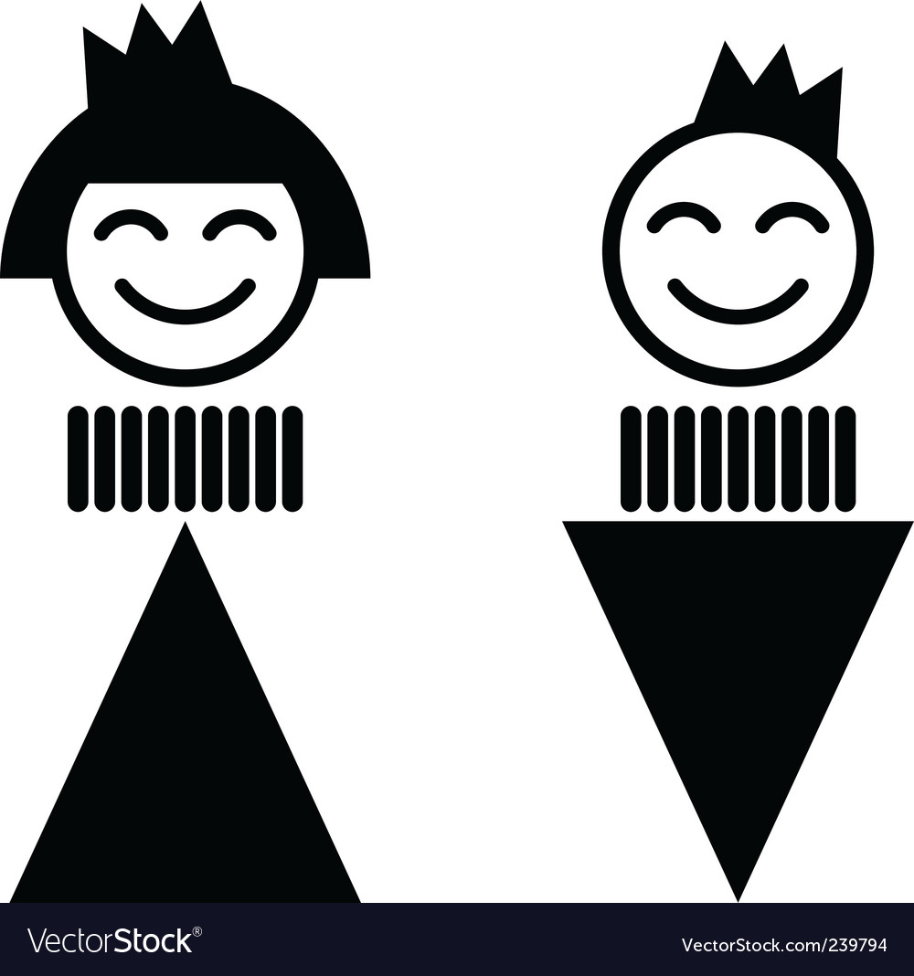queen and king toilet sign royalty free vector image sign king