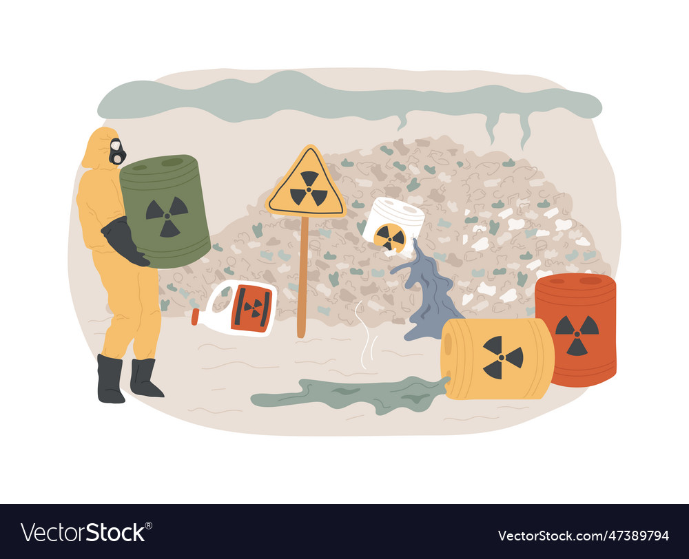 Radioactive pollution isolated concept Royalty Free Vector