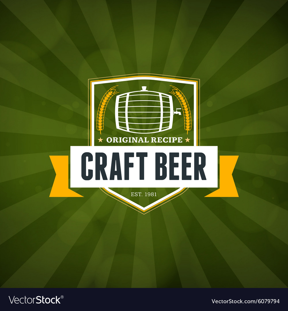 Retro design element badge logotype label for beer