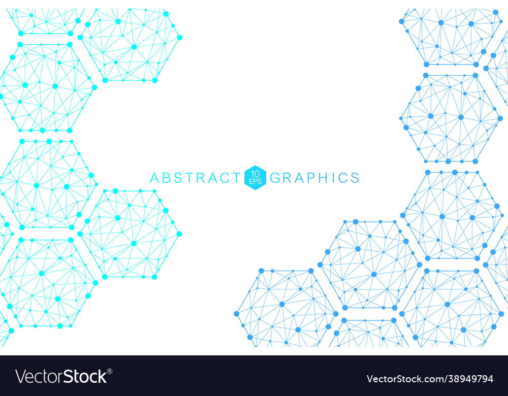 Science network pattern connecting lines and dots vector image Science network pattern connecting lines and dots