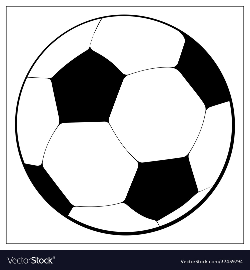 Soccer ball icon outline Royalty Free Vector Image