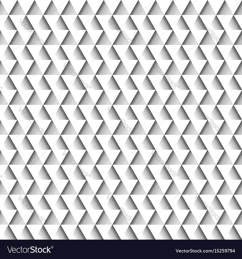 White geometric seamless pattern triangles Vector Image