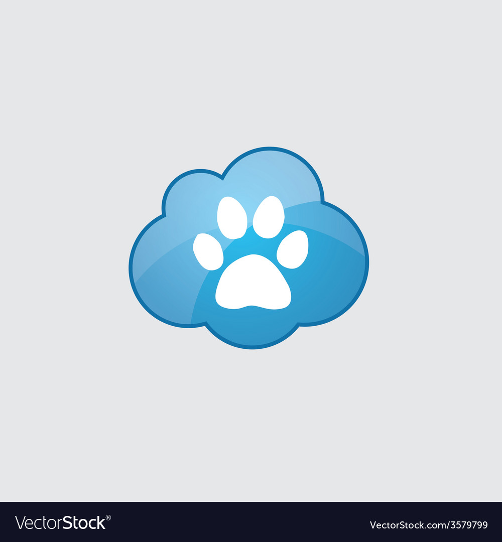 Blue cloud cat footprint