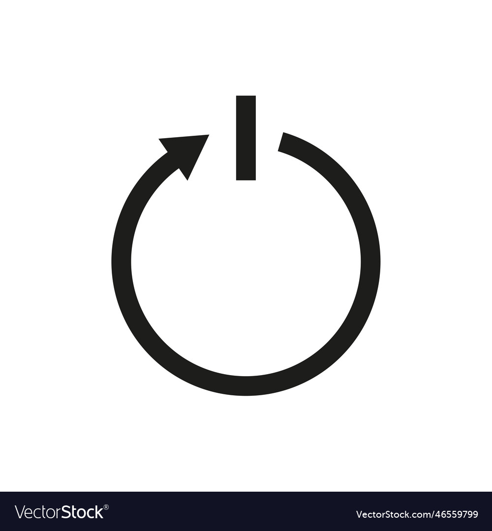Circular arrow switch icon reload symbol vector image Circular arrow switch icon reload symbol