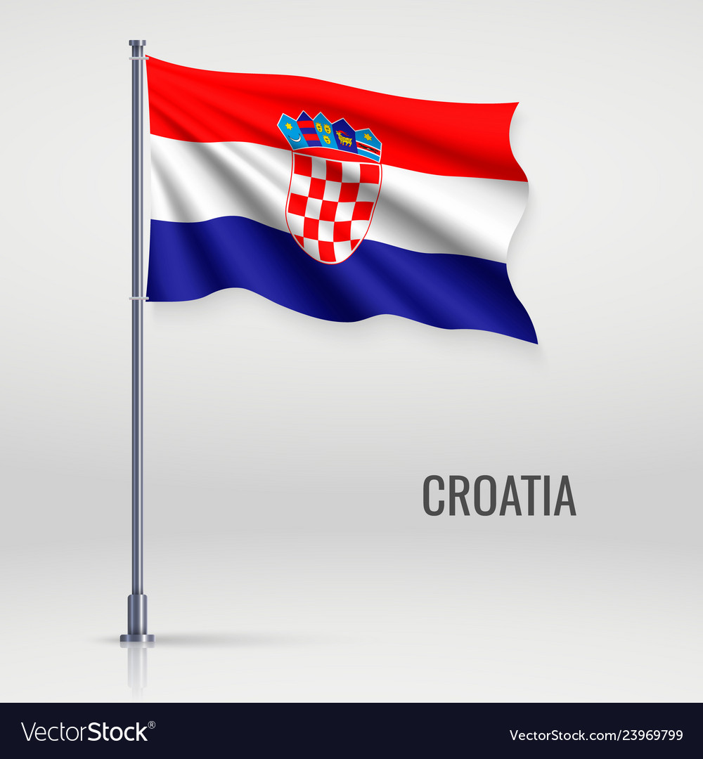 Croatia Flag on Pole