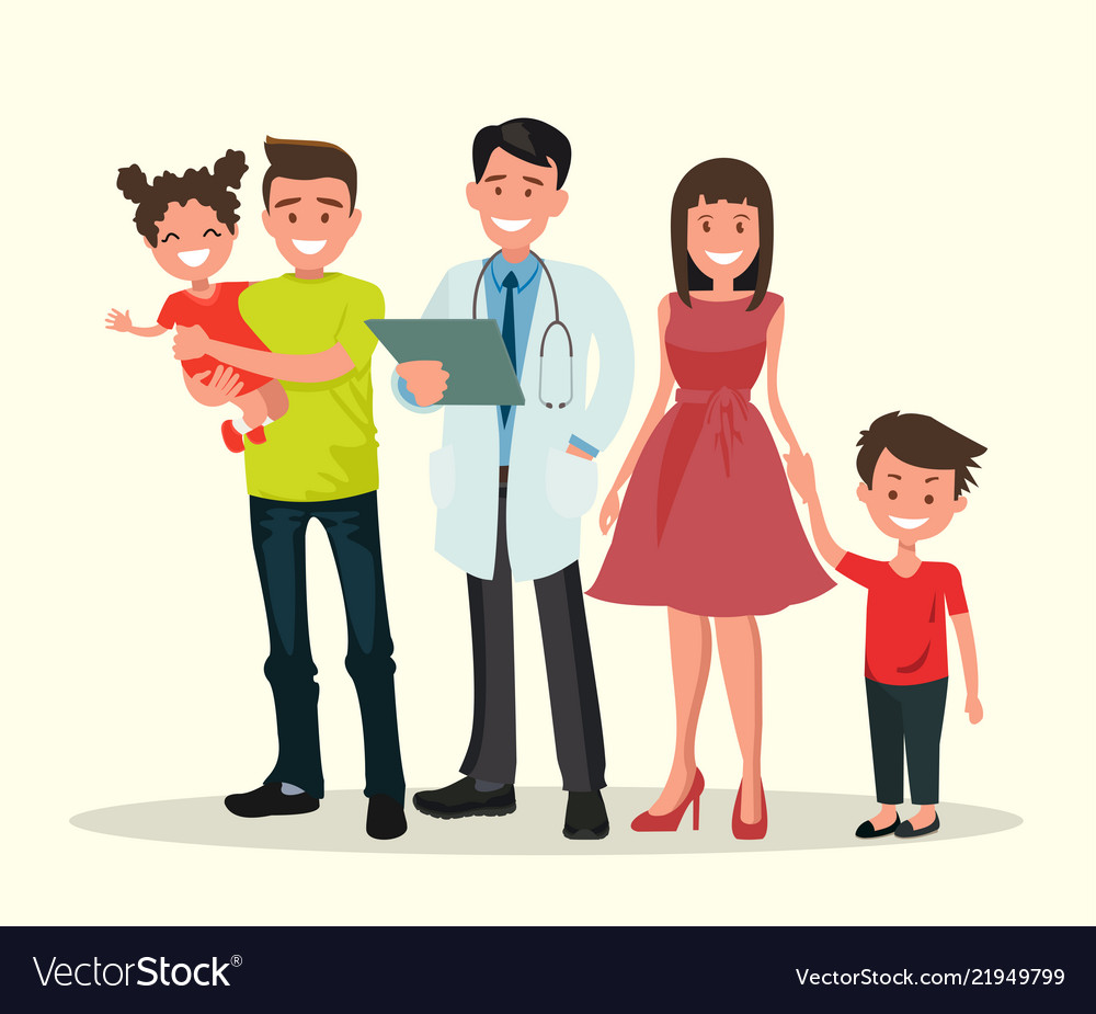 Family dentist or doctor Royalty Free Vector Image