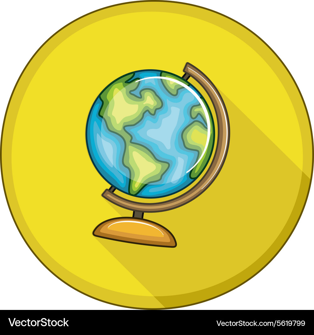 Globe flat icon Royalty Free Vector Image - VectorStock