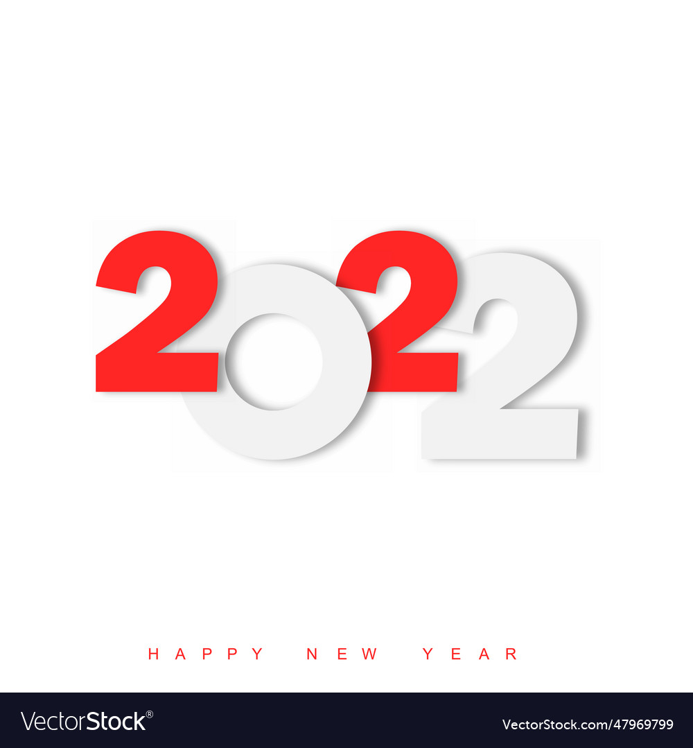 Happy new year 2022 text design brochure template