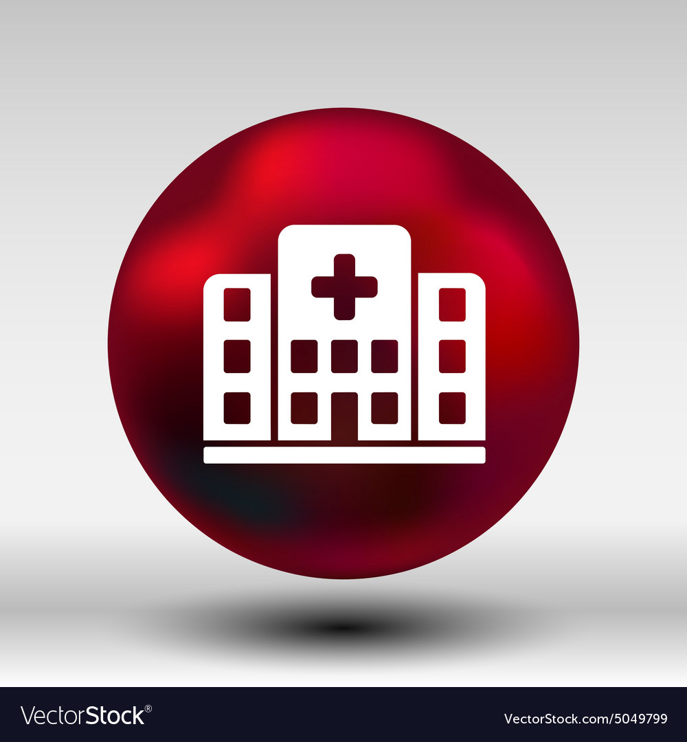 Hospital icon cross building isolated human