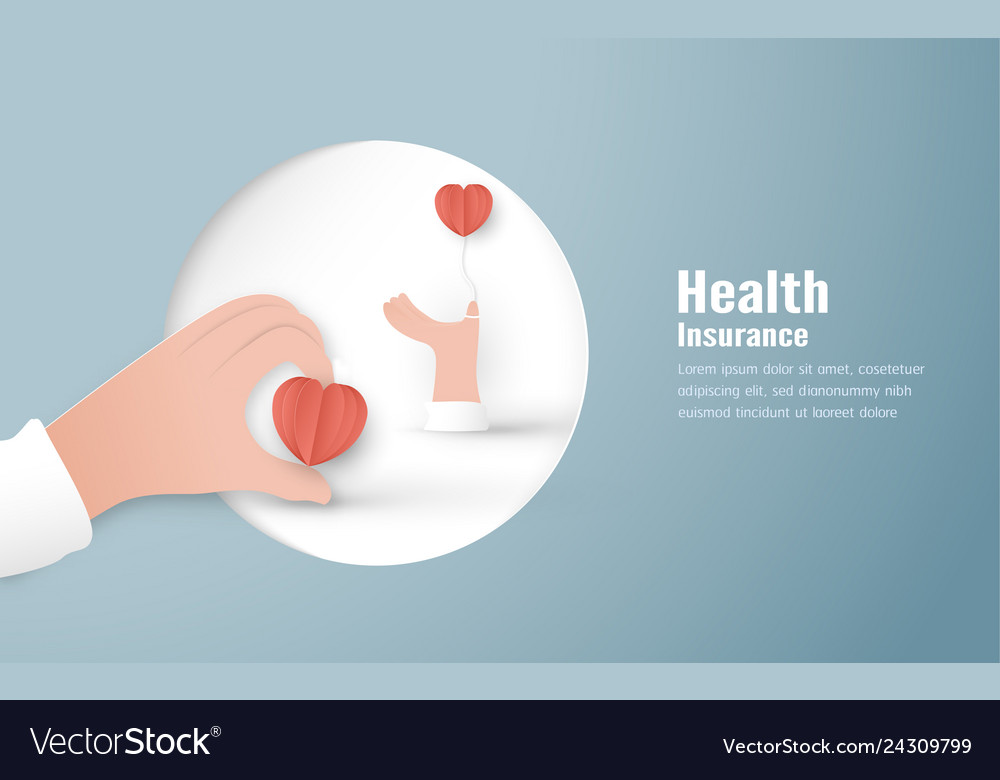 In concept of health insurance template design