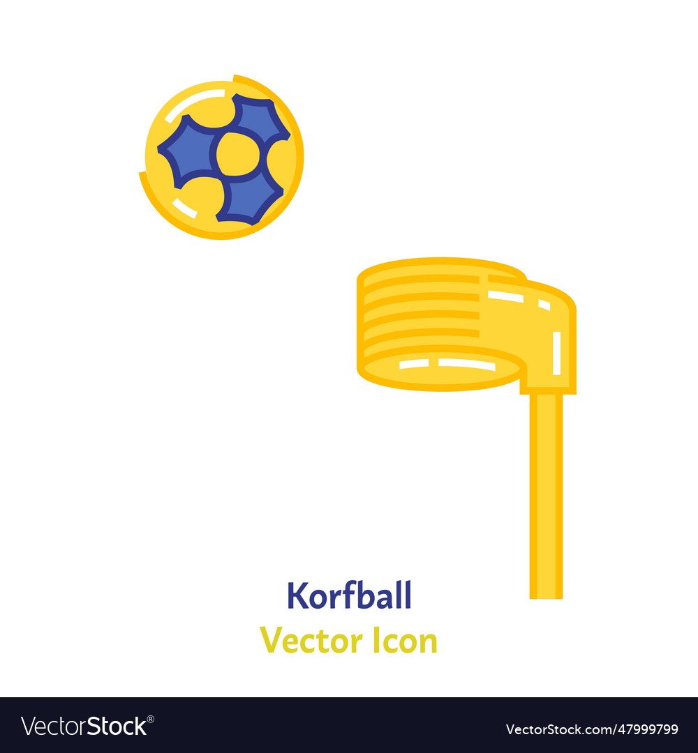 Korfball sport icon editable in blue