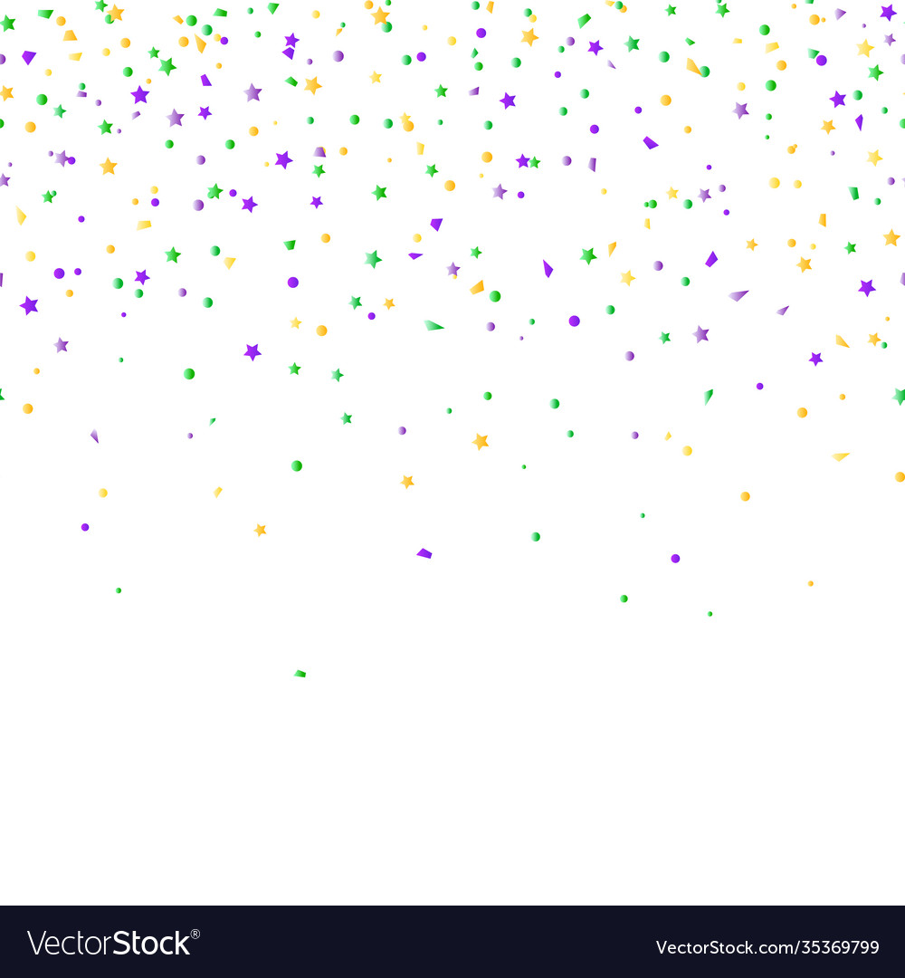 Mardi gras carnival confetti seamless background