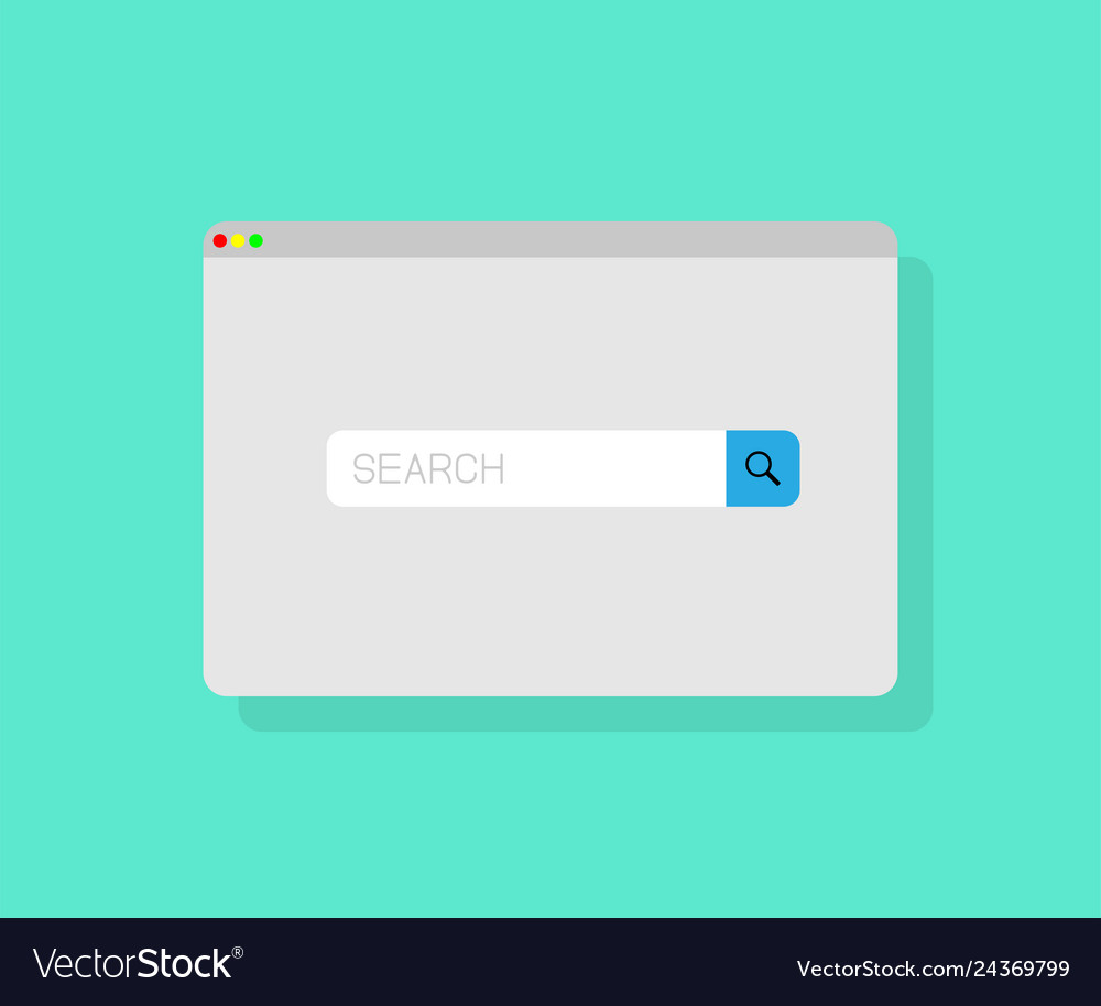 Modern Browser Window with Search Bar