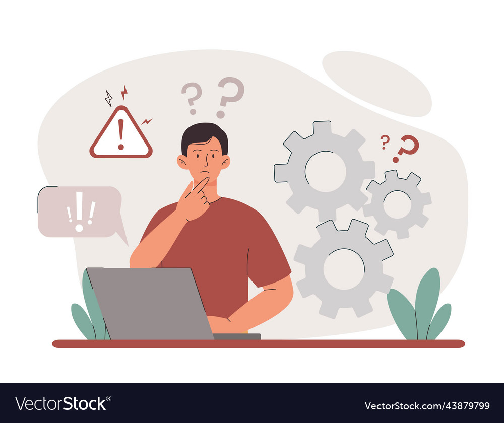 Network problem concept Royalty Free Vector Image