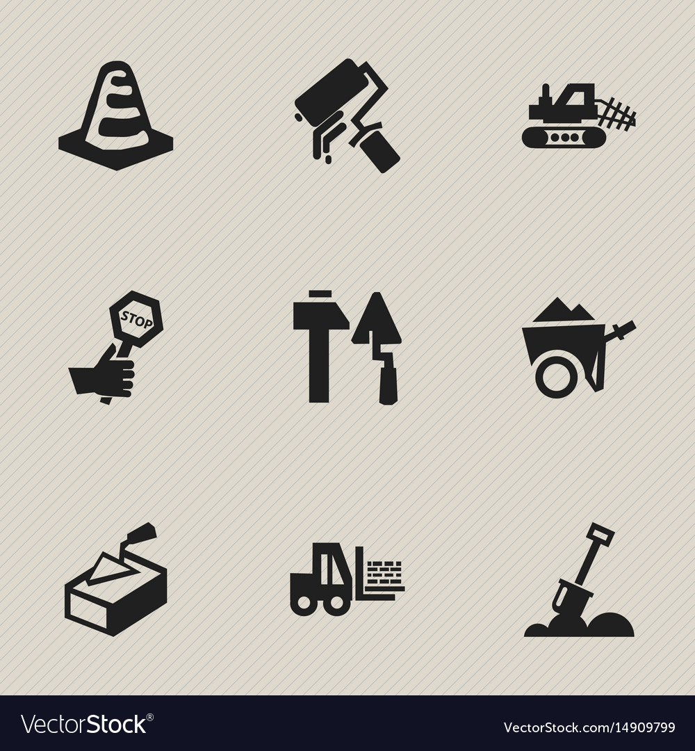 Set of 9 editable structure icons includes