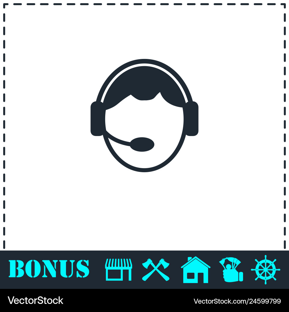 Support icon flat Royalty Free Vector Image - VectorStock